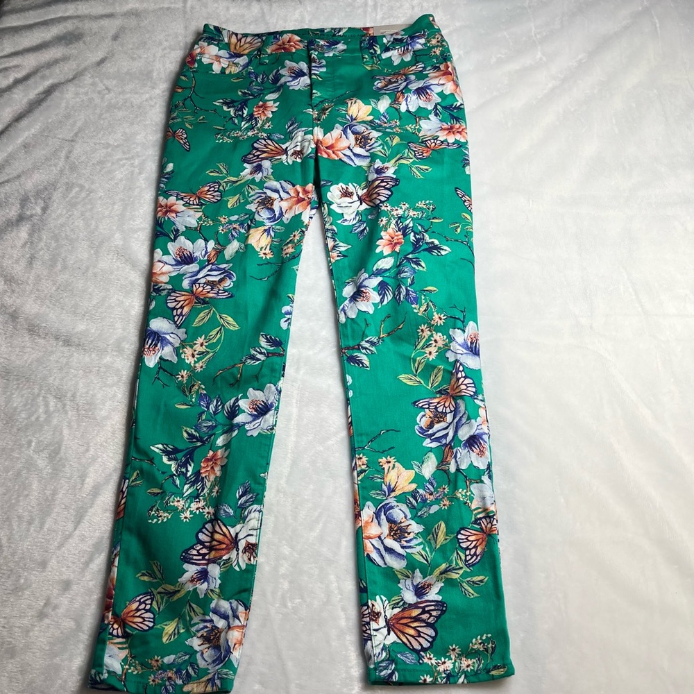 Chico’s So Slimming Butterfly Garden Women’s Ankle Jeans Sz 0.5R (6 R US)NWT